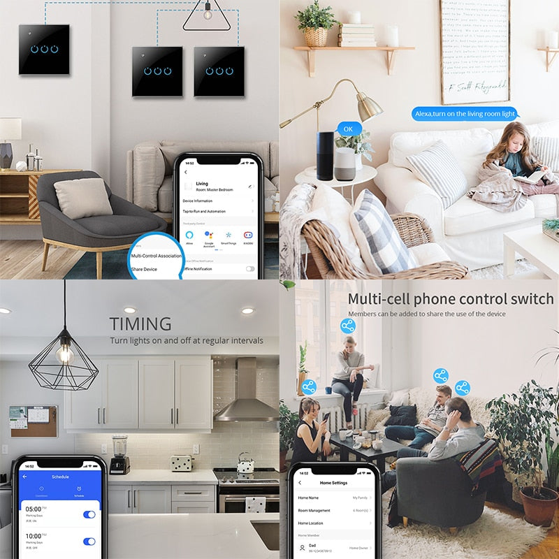 Interruptor de Luz Wifi com controle de Voz Alexa Google Home